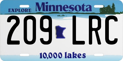 MN license plate 209LRC