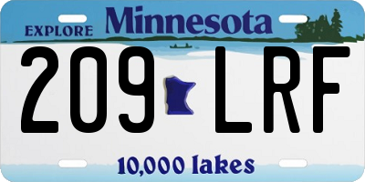 MN license plate 209LRF
