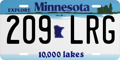 MN license plate 209LRG