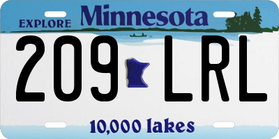 MN license plate 209LRL