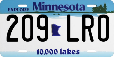MN license plate 209LRO