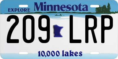 MN license plate 209LRP