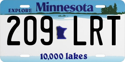 MN license plate 209LRT