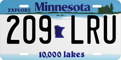 MN license plate 209LRU