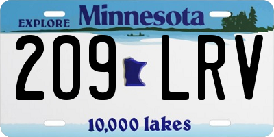 MN license plate 209LRV