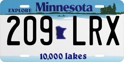 MN license plate 209LRX
