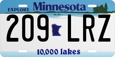 MN license plate 209LRZ