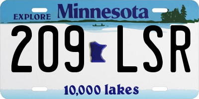 MN license plate 209LSR