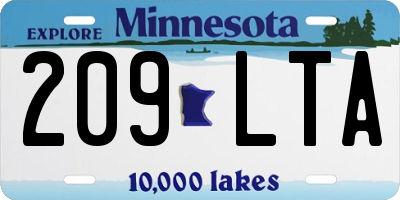 MN license plate 209LTA