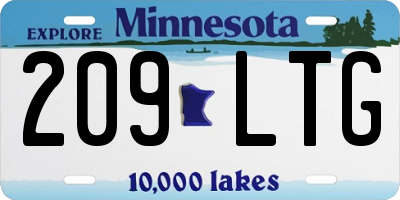 MN license plate 209LTG
