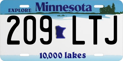 MN license plate 209LTJ