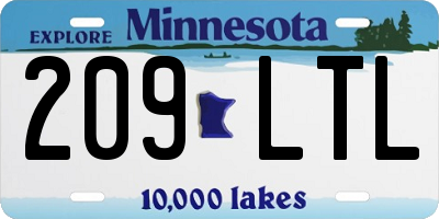 MN license plate 209LTL