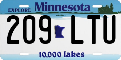 MN license plate 209LTU
