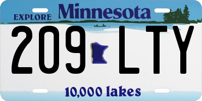 MN license plate 209LTY