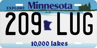 MN license plate 209LUG