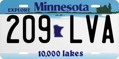 MN license plate 209LVA