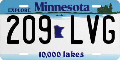 MN license plate 209LVG