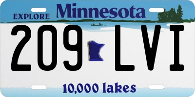 MN license plate 209LVI
