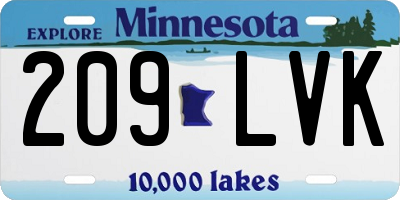 MN license plate 209LVK