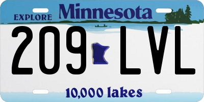 MN license plate 209LVL