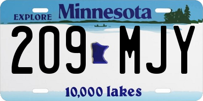 MN license plate 209MJY