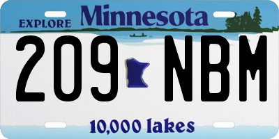 MN license plate 209NBM