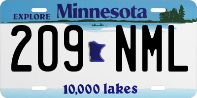 MN license plate 209NML