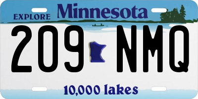 MN license plate 209NMQ