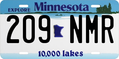 MN license plate 209NMR