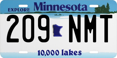 MN license plate 209NMT