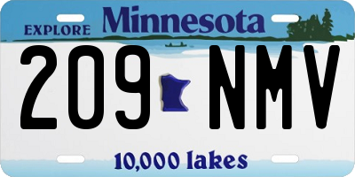MN license plate 209NMV