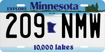 MN license plate 209NMW