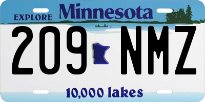 MN license plate 209NMZ