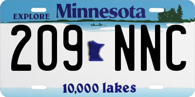MN license plate 209NNC