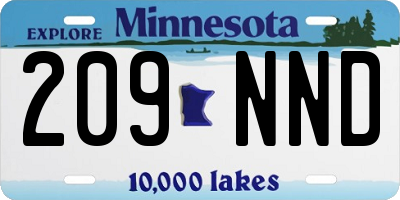 MN license plate 209NND