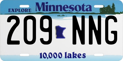 MN license plate 209NNG