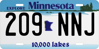 MN license plate 209NNJ