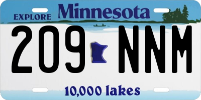 MN license plate 209NNM