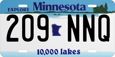 MN license plate 209NNQ