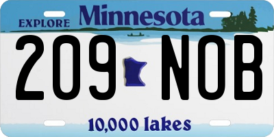 MN license plate 209NOB