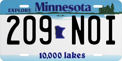 MN license plate 209NOI