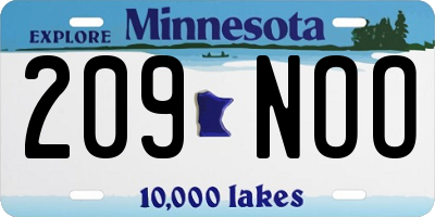 MN license plate 209NOO