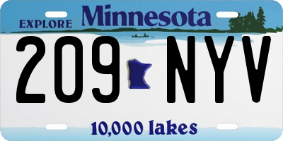 MN license plate 209NYV