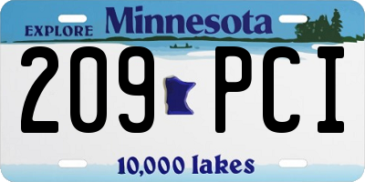 MN license plate 209PCI