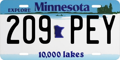 MN license plate 209PEY