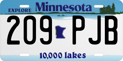 MN license plate 209PJB