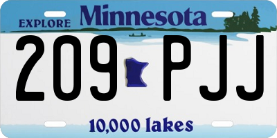 MN license plate 209PJJ