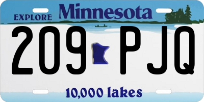 MN license plate 209PJQ
