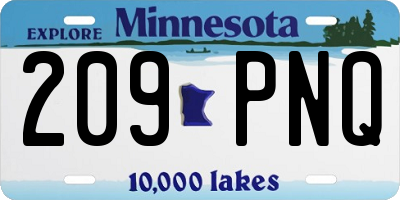 MN license plate 209PNQ