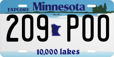 MN license plate 209POO